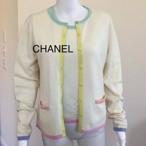 CHANEL cashmere twin set.